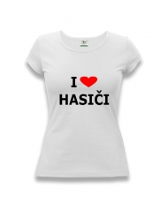 tričko I LOVE HASIČI dámske