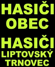 nápis FLUO HASIČI OBEC