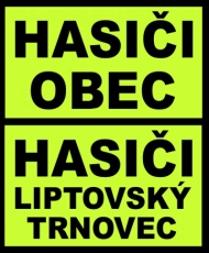 nápis FLUO HASIČI OBEC Negativ