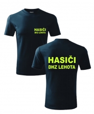 HASIČI pánske tričko - fluožlté nápisy HASIČI + dotlač