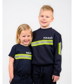 HIVIS detská mikina klasik Hasiči Navy.jpg