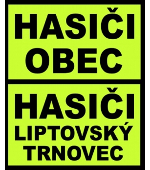 nápis FLUO HASIČI OBEC Negativ