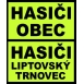 nápis FLUO HASIČI OBEC Negativ